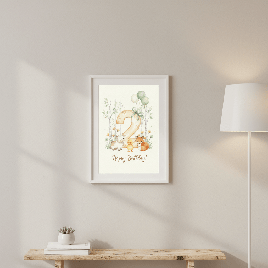 Happy Birthday Card – Age 2 - TheJoyfulDigital