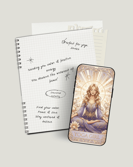 Yoga Girl - Art Nouveau Card – Digital Greeting Card - TheJoyfulDigital