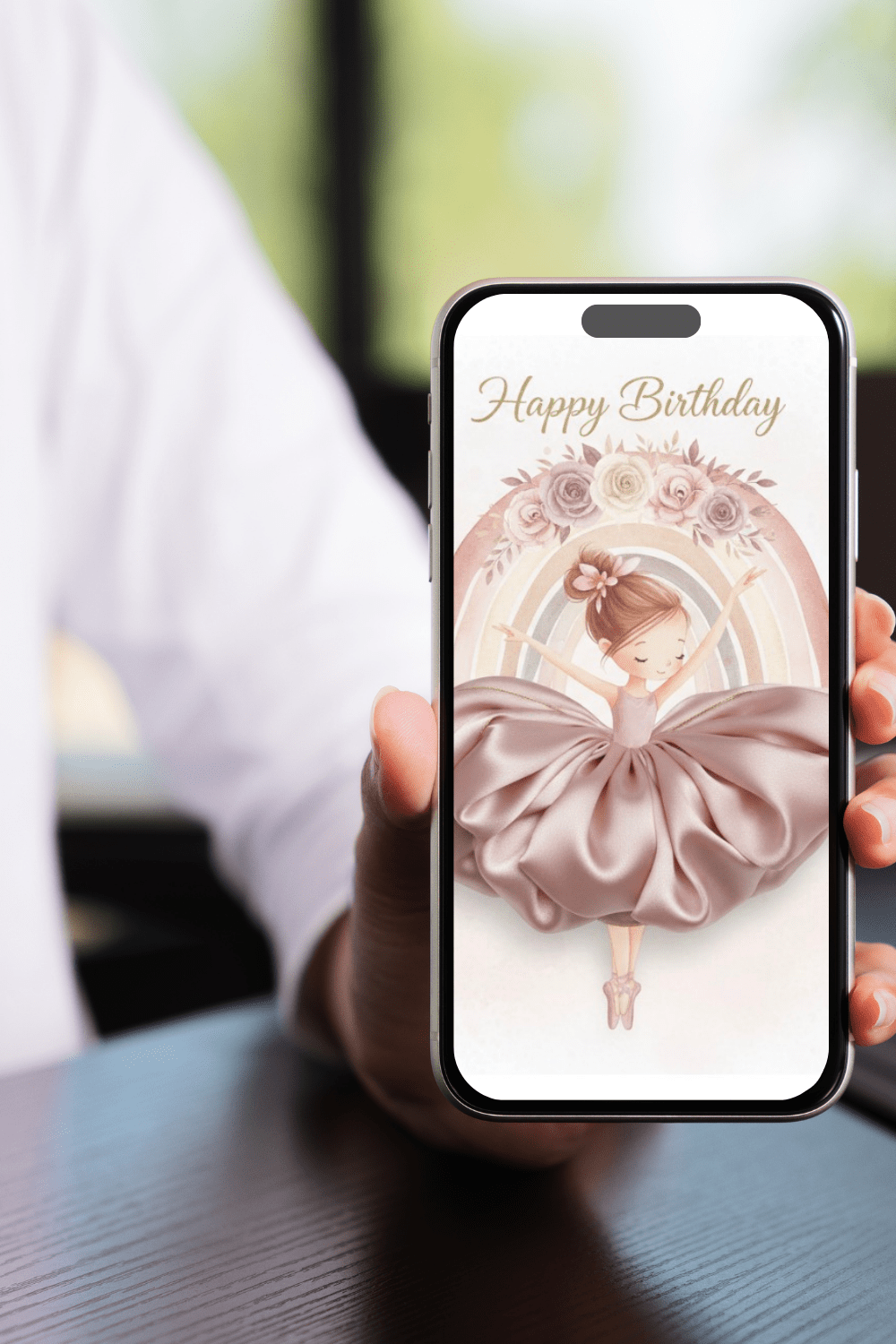 Ballerina Happy Birthday Card - Digital Greeting Card - TheJoyfulDigital