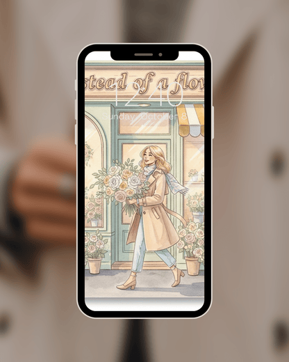 Instead of a Flower memorial card with peaceful watercolor illustration in soft colors