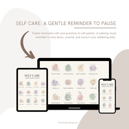 Self care message on phone wallpaper - gentle reminder to prioritize wellbeing