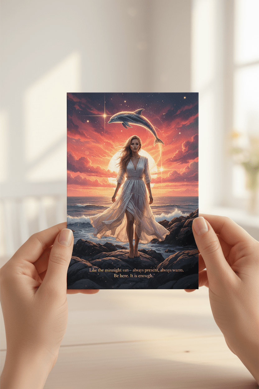 Midnight Sun – Mindfulness Greeting Card - TheJoyfulDigital