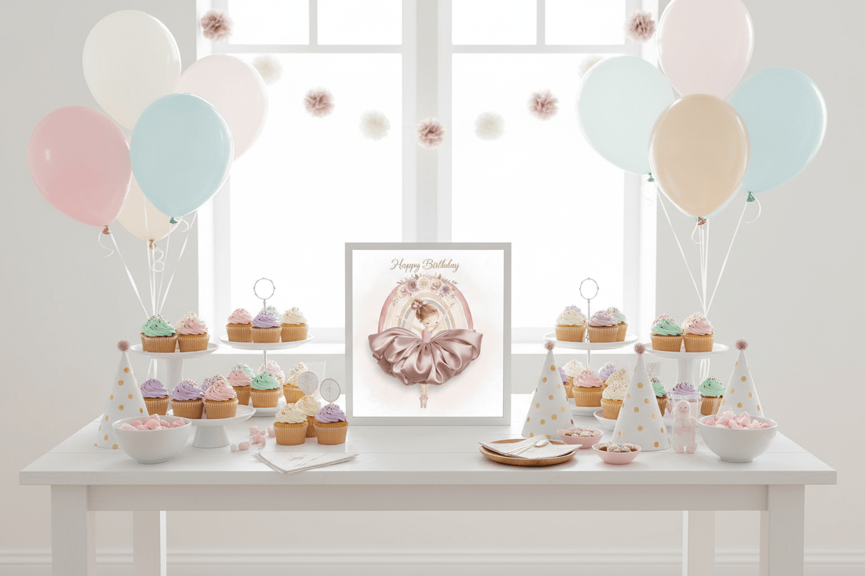 Ballerina Happy Birthday Card - Digital Greeting Card - TheJoyfulDigital