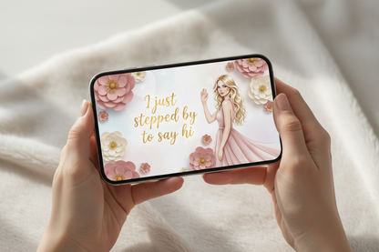 Two people exchanging the greeting card lifestyle photo