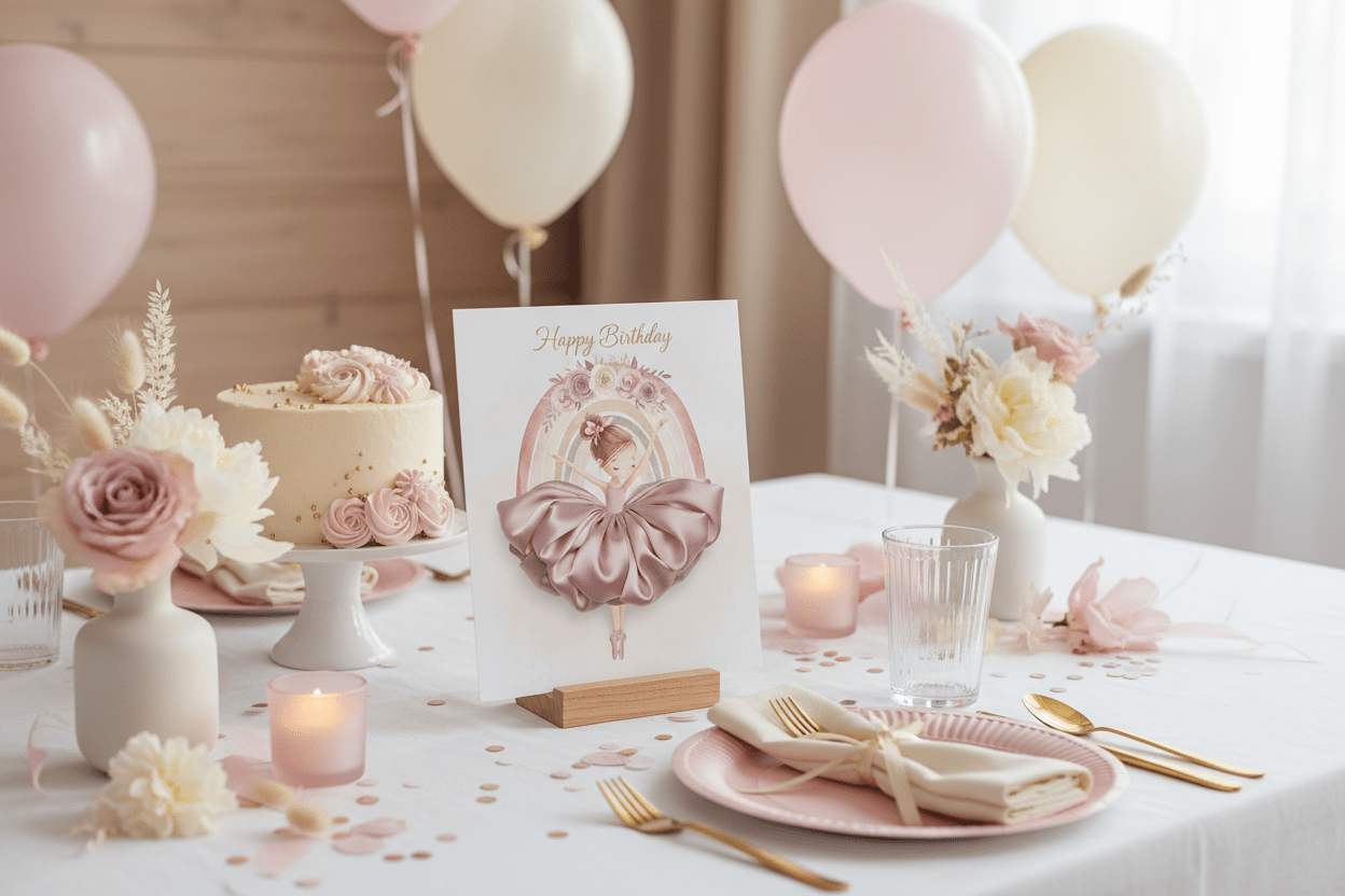 Ballerina Happy Birthday Card - Digital Greeting Card - TheJoyfulDigital
