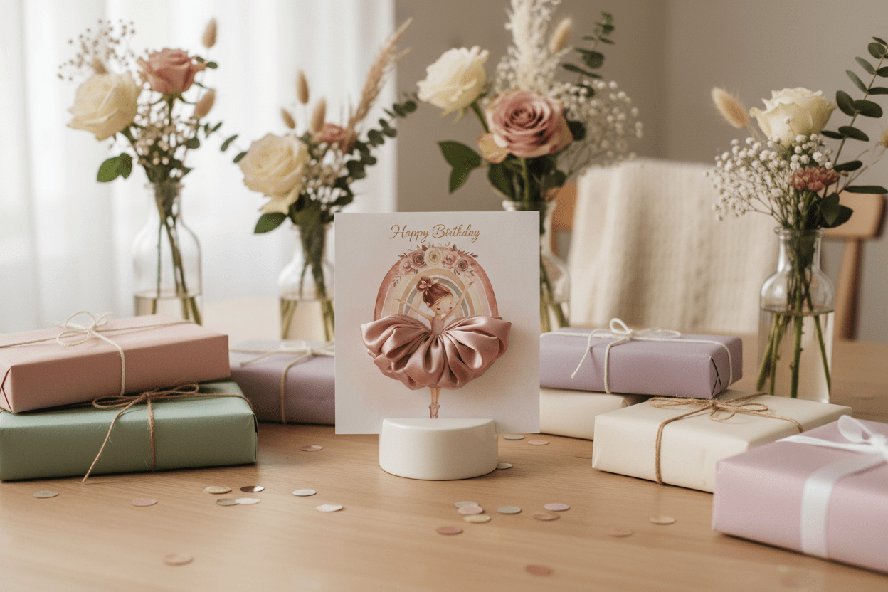 Ballerina Happy Birthday Card - Digital Greeting Card - TheJoyfulDigital
