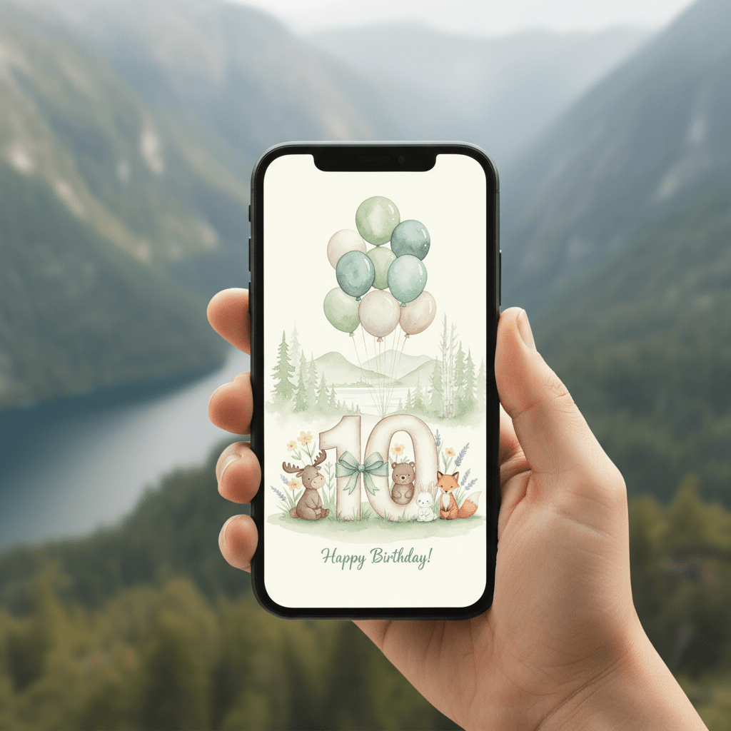 Happy Birthday Card – Age 10 - TheJoyfulDigital