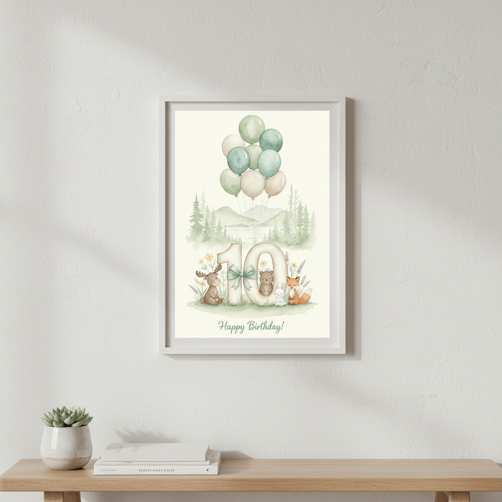 Happy Birthday Card – Age 10 - TheJoyfulDigital