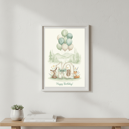 Happy Birthday Card – Age 10 - TheJoyfulDigital
