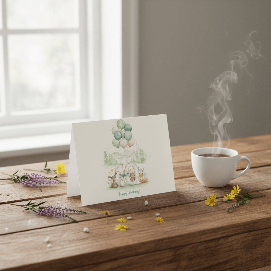 Happy Birthday Card – Age 10 - TheJoyfulDigital