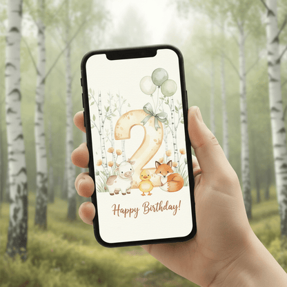 Happy Birthday Card – Age 2 - TheJoyfulDigital