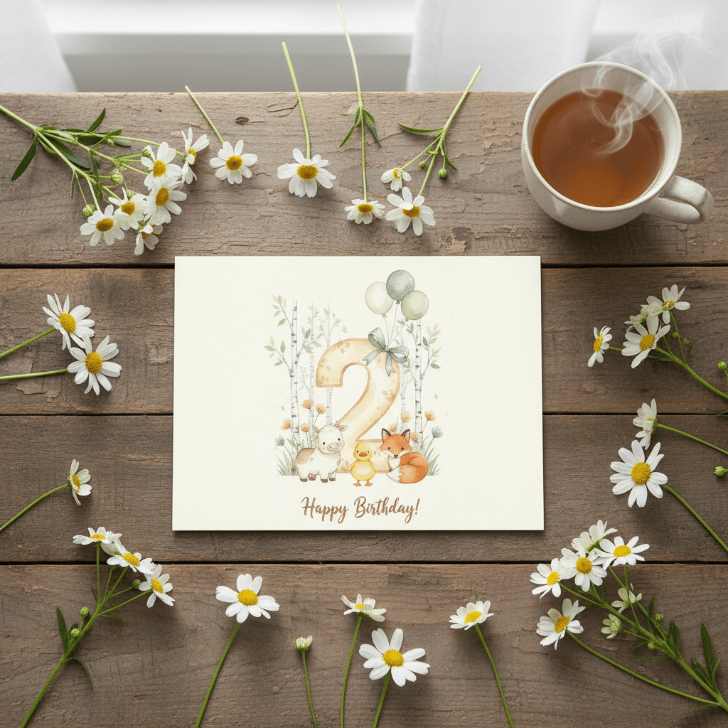 Happy Birthday Card – Age 2 - TheJoyfulDigital