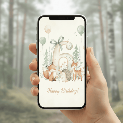 Happy Birthday Card – Age 6 - TheJoyfulDigital