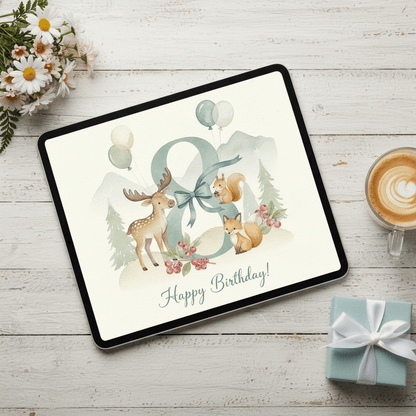 Happy Birthday Card – Age 8 - TheJoyfulDigital
