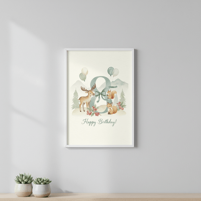 Happy Birthday Card – Age 8 - TheJoyfulDigital