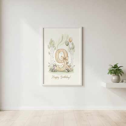 Happy Birthday Card – Age 9 - TheJoyfulDigital